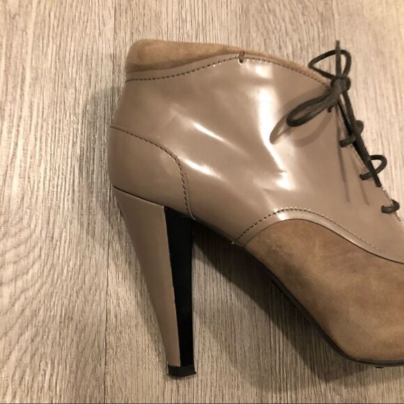 TOD’S Suede Patent Ankle Boot Heels Size 36.5 - Picture 5 of 9